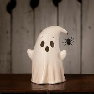 Bethany Lowe Luminary Boo With Spider Ghost Halloween Decor NEW